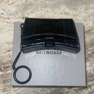 Balenciaga hourglass keychain wallet